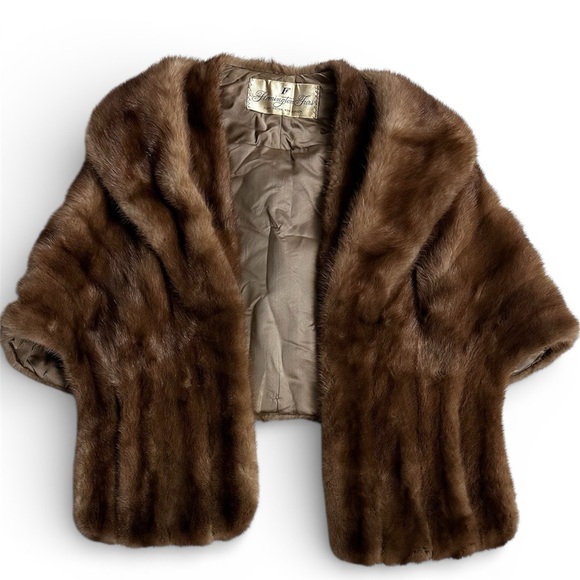 flemington furs NJ Jackets & Blazers - Elegant Vintage Brown Mink Fur Women's